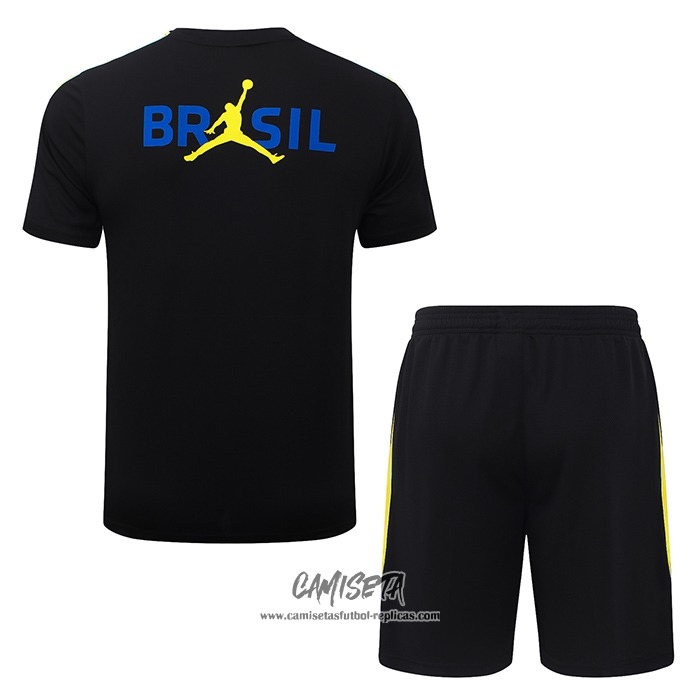 Chandal del Brasil 2026-2027 Manga Corta Negro - Pantalon Corto